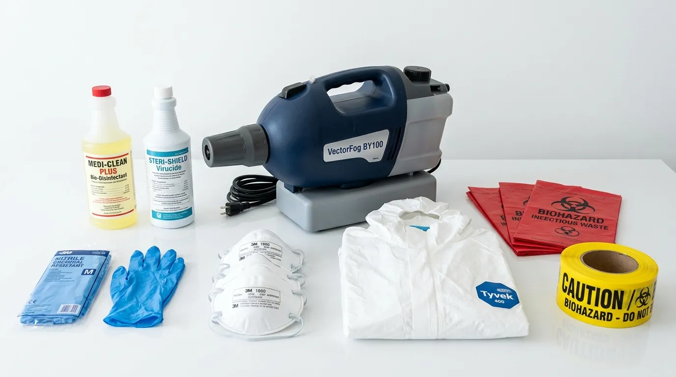 Professional biohazard remediation crew working in Waynesboro